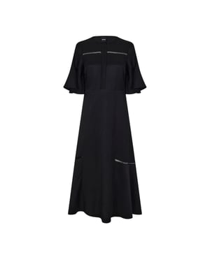 Boss Dam Dileina Maxi Crew Neck Skaterklänning (Svart)
