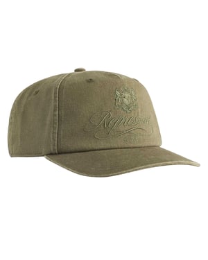 Represent Basebollkeps med broderad logotyp (Grön talltråd)