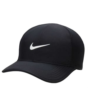 Nike Baseballcap met gebogen top (Zwart, Wit)