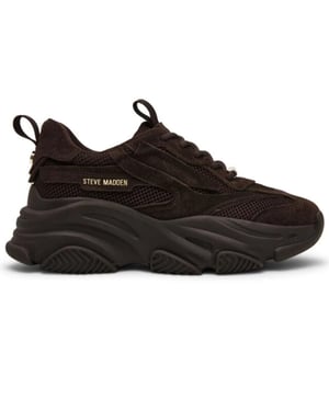Steve Madden Possession-e chocolate brown dames sneaker