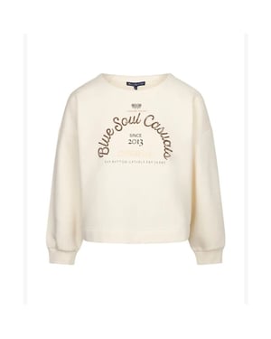 Red Button Terry sweater chestprint