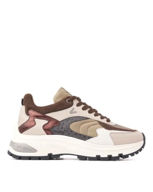 Via Vai Liz leighton struzzo grigio lage sneakers dames