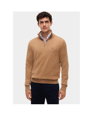 Tommy Hilfiger Half zip pima org ctn cashmere zip moc mw0mw28049/a1l