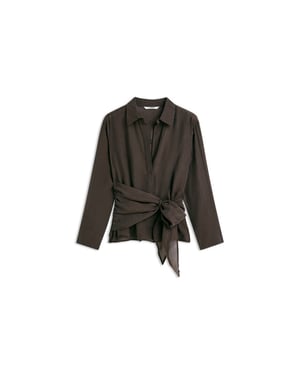 Summum Top wrap lyocell blend blouses 2s3521-12492