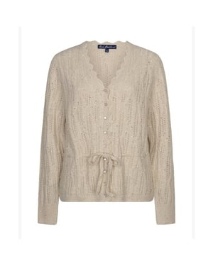 Red Button Vest srb5039 ajour sparkle light sand