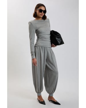 Wide Balloon Viscose Jersey Joggers