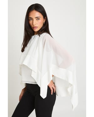 Chiffon Scarf Cape Blouse