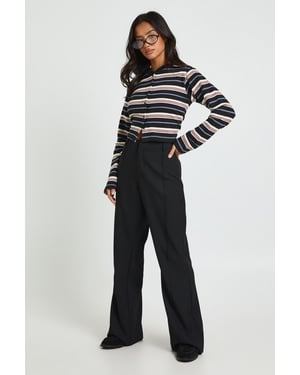 Petite Boohoo Basics Tailored Flare Trouser