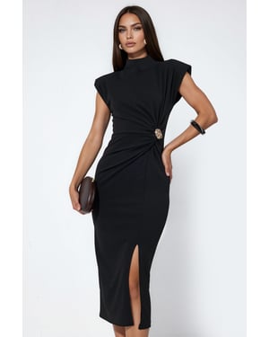 Women’s Polyester-Elastane Midi Dress