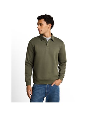 Tom Tailor Buttoned polo collar sweatshirt