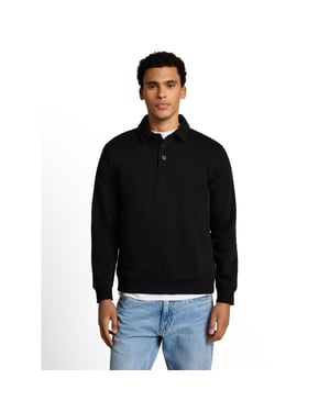 Tom Tailor Buttoned polo collar sweatshirt