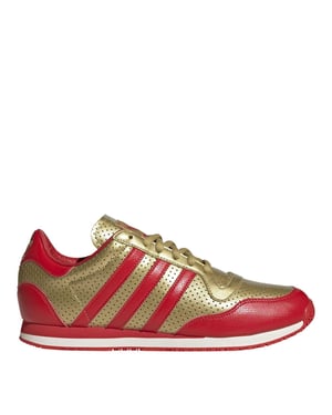 Men's adidas Galaxy Og Leather Runners in Goldmt/Red