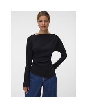 Vero Moda Vmmille ls boatneck short top jrs n