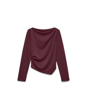 Vero Moda Vmmille ls boatneck short top jrs n