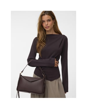 Vero Moda Vmmille ls boatneck short top jrs n
