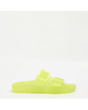 Women's Balenciaga Flat Sandals in Fluo Yellow