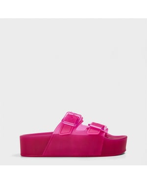 Women's Balenciaga Platform Jelly Sandals in Pink