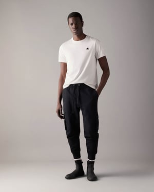 Relaxed Fit Logo Detail Joggers in Dark Grey