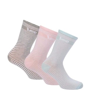 Lee Katoenmix enkelsokken voor dames (set van 3) (Roze)
