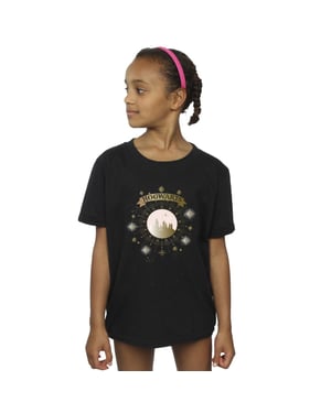 Harry Potter Girls Hogwarts Yule Ball Bomulls-T-shirt (Svart)