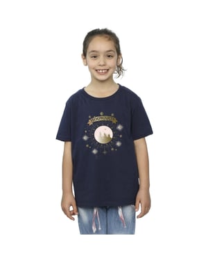 Harry Potter Meisjes Zweinstein Yule Ball Katoenen T-Shirt (Marineblauw)