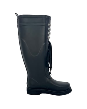 Off-White Kniehoge Laarzen van Zwart PVC