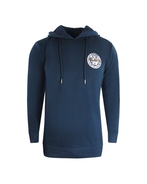 Cavalli Class Hoodie med stor cirkeldesign, marinblå