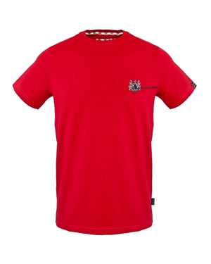 Aquascutum Small Aldis T-shirt med bröstlogotyp, röd