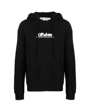 Off-White Chunky Logo Slim Fit svart huvtröja