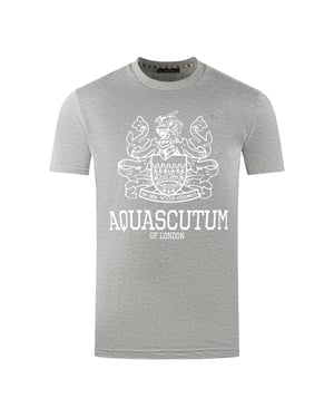 Aquascutum Large Bold London Aldis Brand Logo Grå T-shirt