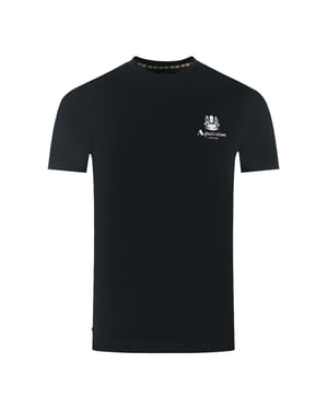 Aquascutum London Aldis Brand Logo på bröstet Svart T-shirt