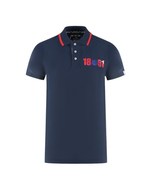 Aquascutum London 1851 Marinblå pikétröja