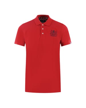 Aquascutum Röd polotröja med märkesärm
