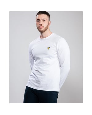 Lyle & Scott Gewoon T-shirt met lange mouwen in Wit