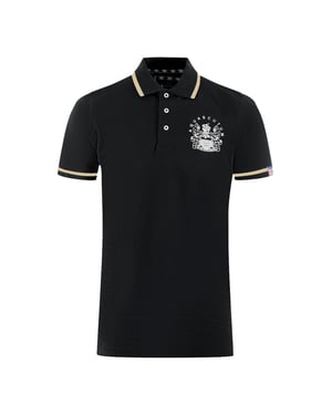 Aquascutum Tipped Aldis Svart Pikétröja