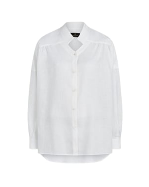 Belstaff vit Maeve linneskjorta