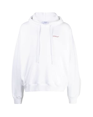 Off-White Scratch Tab White Skate Fit Hoodie