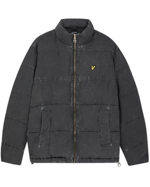 Lyle & Scott varm, vadderad pufferjacka med tunnel för herrar