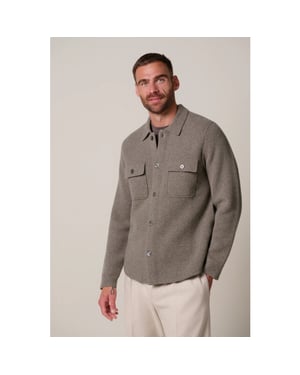 Profuomo Ppxf30006d overshirt full button purple
