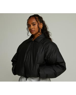 Womens Coated Collar Bomber Jacket