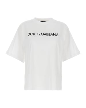 Dolce & Gabbana Vit T-shirt i Bomull