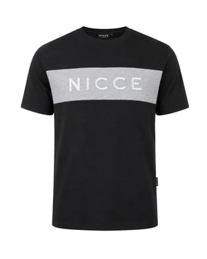 Nicce Mercury Stripe Mens Black T-Shirt