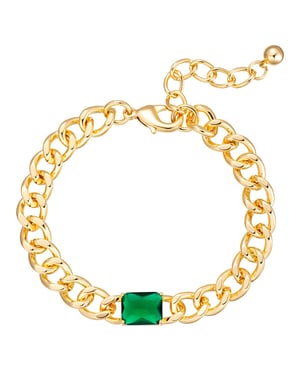 Lulu Jane Women's Brass Link Bracelet