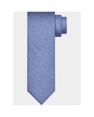 Profuomo Stropdas tie silk print light blue ppwa30020/b