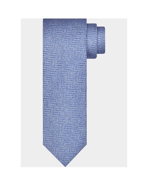 Profuomo Stropdas tie silk print light blue ppwa30022/b