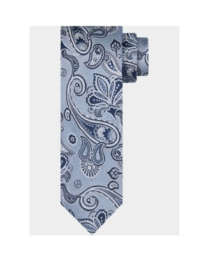 Profuomo Stropdas tie silk woven blue ppwa30046/b