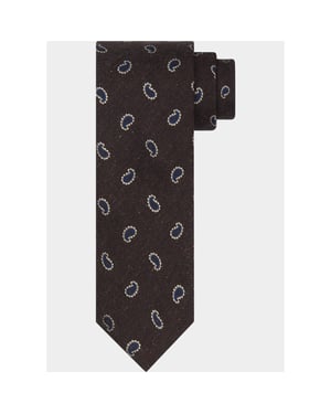 Profuomo Stropdas tie silk woven brown ppwa30006/a