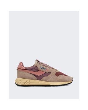 Autry Dames reelwind low sneakers suède met netdetail