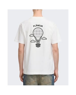 Flaneur Homme Heren oversized balloon t-shirt met korte mouw