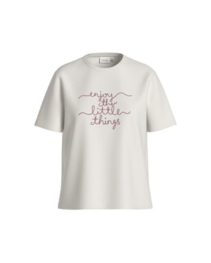 Vila Visybil bow t-shirt enjoy the little things